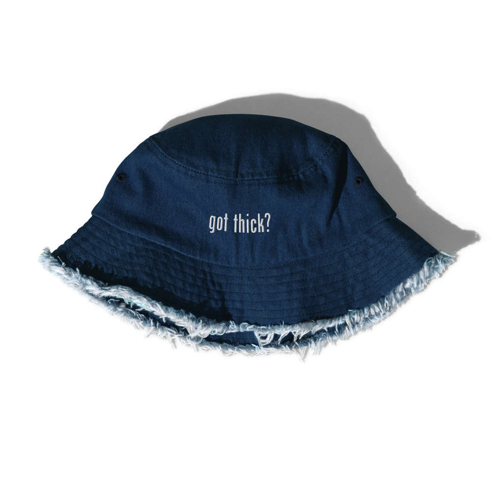 GT? Distressed Denim Bucket Hat