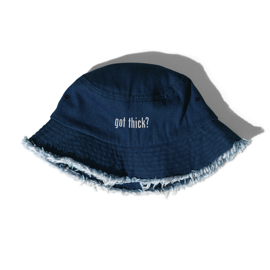 GT? Distressed Denim Bucket Hat