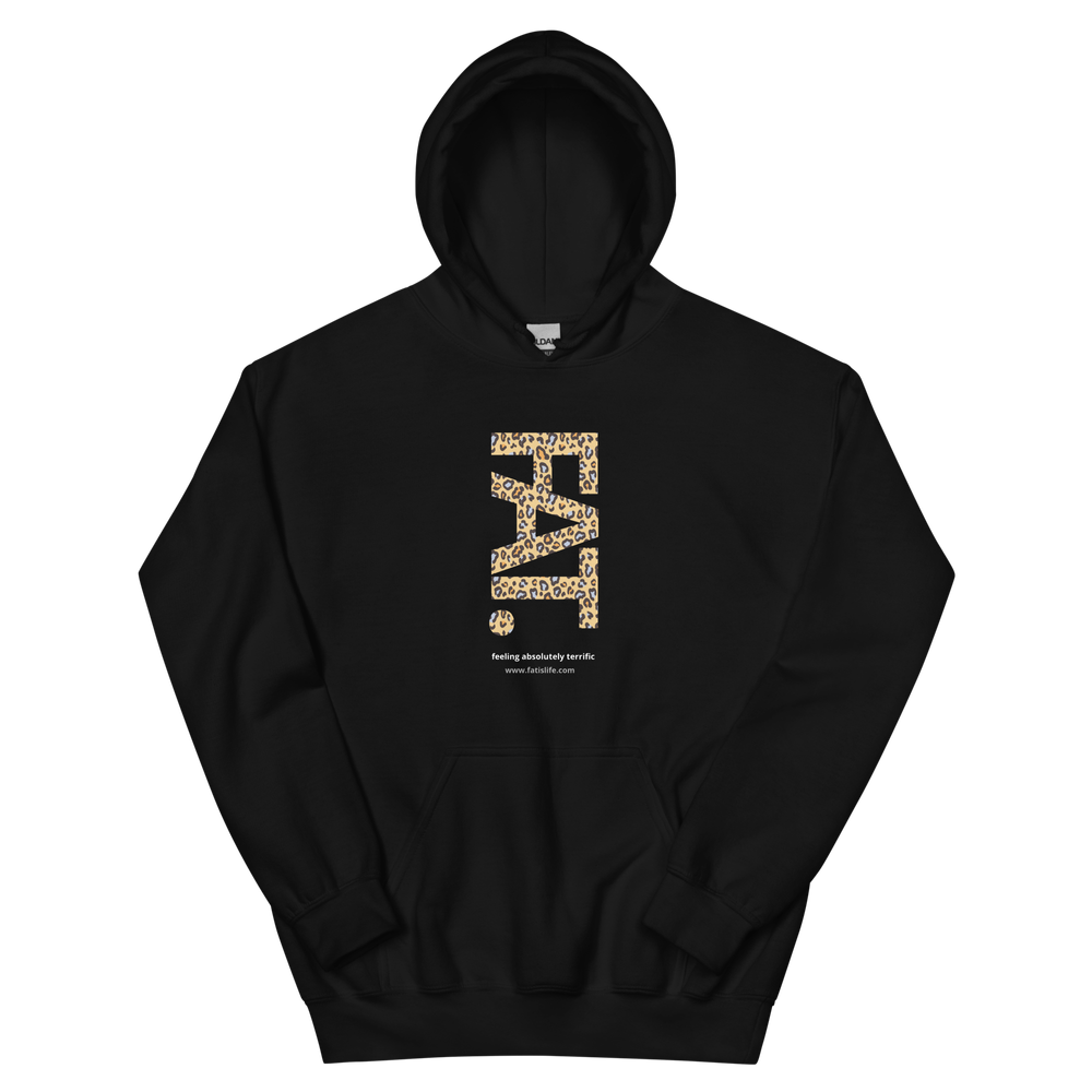 FAT Cheetah Print Lettering Hoodie